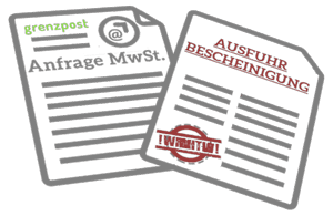 Anfrage-MwSt. und Ausfuhrbescheinigung